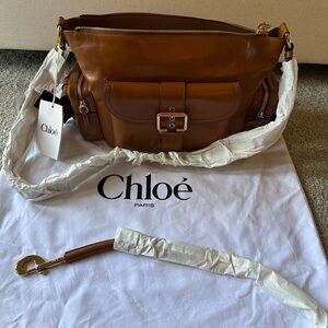 Chloe Tan Leather Camera Shoulder Bag